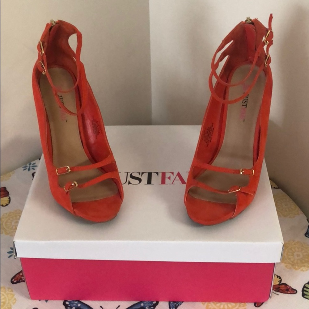 Orange JustFab heels